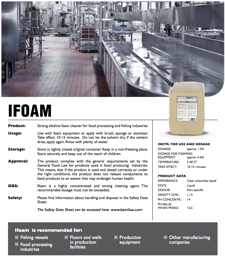 I-foam Strong Alkaline Food Safe Snow Foam Cleaner