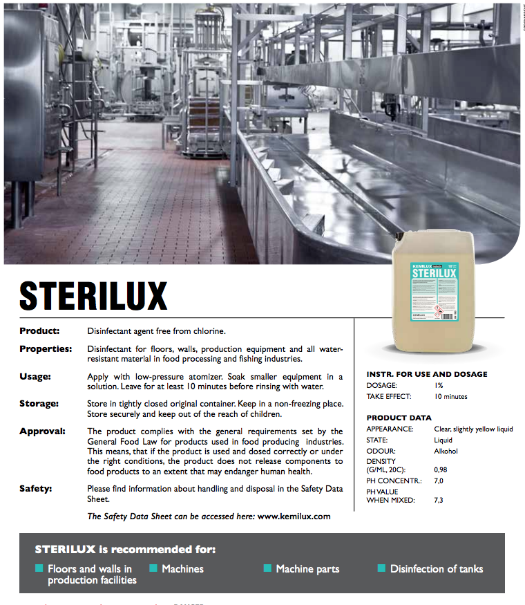 Kemilux Sterilux Effective Disinfectant